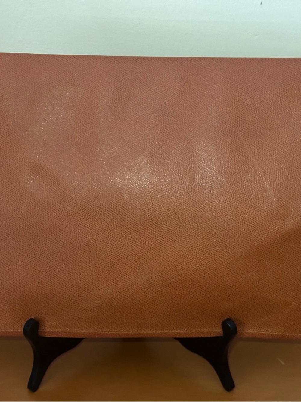 VTG Valentino Garavani Classic Brown Leather EnvelopeClutch Bag W/Gold Hardware - Picture 2 of 12